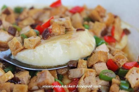 Steamed Eggs with Seasoned Tofu