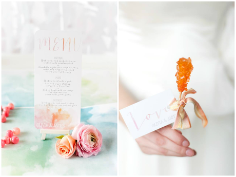 Watercolour Themed Wedding by Twig & Arrow, Anna Munro Photography, Couture Candy Buffet Company et al