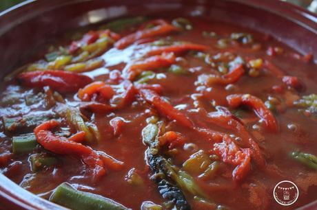 Add the roasted capsicum into the sauce