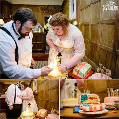 Union Jack and American Flag wedding cakes home made York wedding