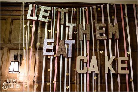 Let Them eat Cake with streamers at York WEdding