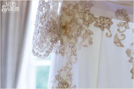 White plus sized wedding dress with lace details York 