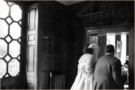 Bride entering at Gray's Court Wedding