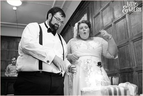 Bride burns fingers at wedding cake York