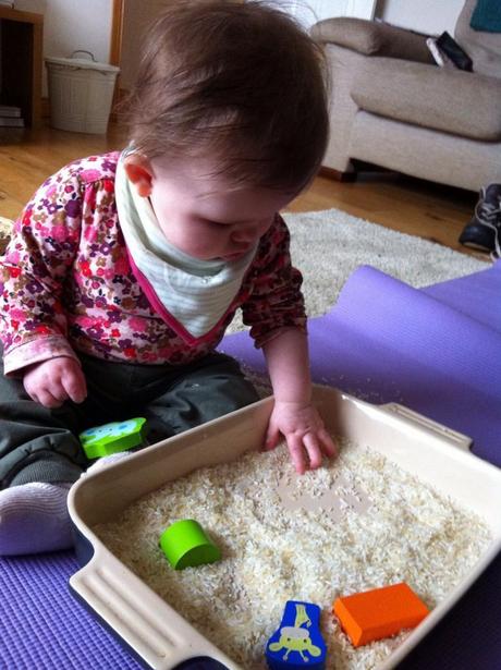 Simple Sensory Play Ideas: Rice Trays
