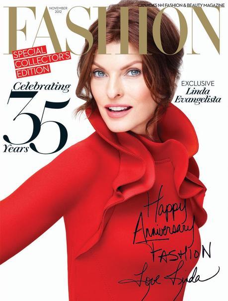 Fashion Magazine Cover with Linda Evangelista © Pamela Hanson