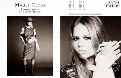 Model Cards by Steven Meisel for Vogue Italia December 2013