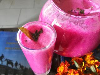 Beetroot in all its glory- buttermilk ,Chaas or Lassi.