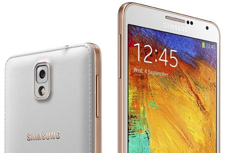 Gold details on Galaxy Note 3