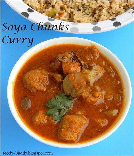 Soya Chunks Mushroom Curry | Meal Maker Kurma