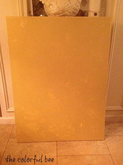 full coat of metallic plaster on canvas