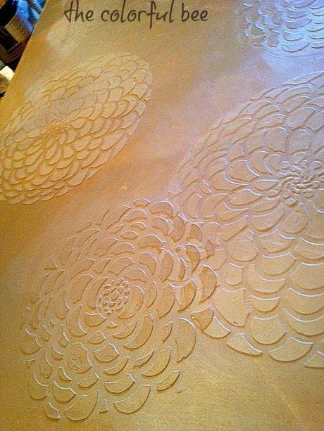 metallic plaster art with overlay glaze