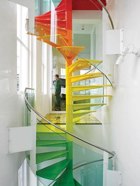 rainbow spiral staircase