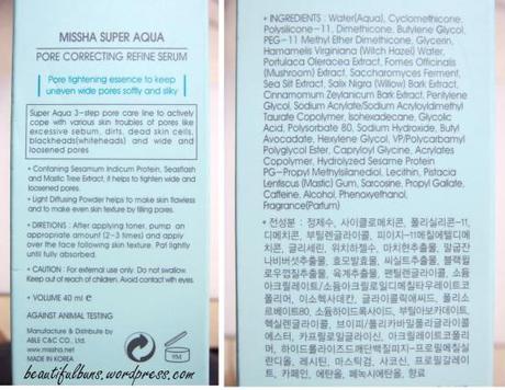 Missha Super Aqua Pore Correcting Refine Serum (1)