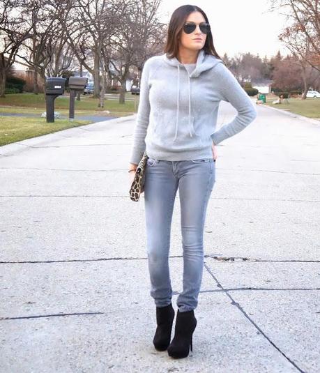 grey rag & bone jeans, topshop sweater