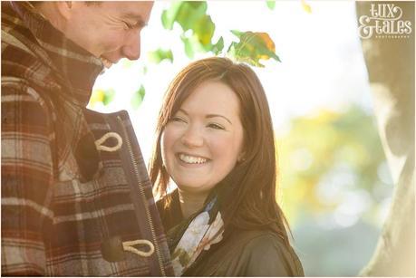 York engagement photos in low winter light