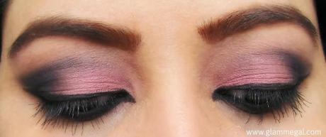 eotd using pink and black eyeshadow