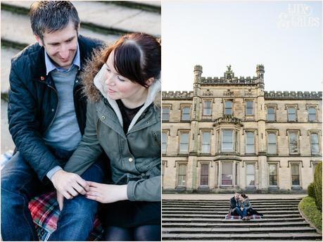 Engagement shoot in autumn at elvaston castle