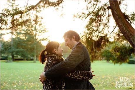 Sunset in autumn engagement shoot 