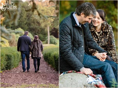 Elvaston castle engagement photographs couple in love