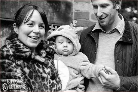 Baby in reindeer costume at Elvaston Castle