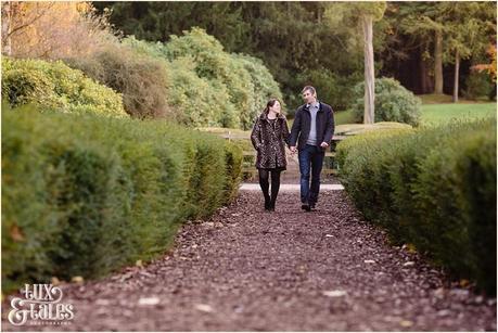 Autumn engagement session girl in leopard print coat