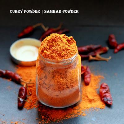 CURRY POWDER | SAMBAR POWDER RECIPE ( HOMEMADE SAMBAR PODI )