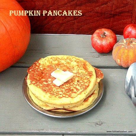 Easy pancakes using pumpkin puree . Easy Breakfast ideas