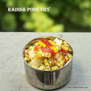Radish Pods Stir Fry with coconut  | Radish Pods poriyal