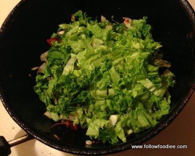 Lettuce Dal Fry | Romaine lettuce leaf Lentils Fry  Recipe