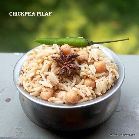 Spicy Aromatic flavoured Rice and chickpea , Step wise pics