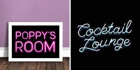 neon cocktail lounge sign & personalised sign