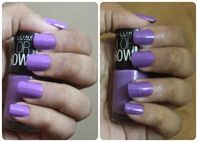 Maybelline Color Show Nail Paint: Lavender Lies and Constant Candy: Review/NOTD