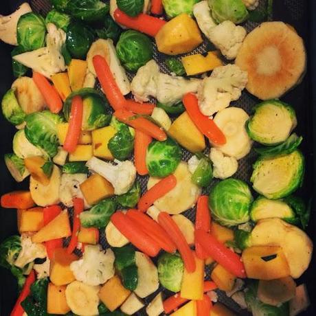 Ginger Roasted Vegetables #EasySideDish