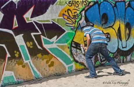 Venice beach, California, graffiti, wall, beach, artist, spray paint, art, outdoor art, pacific ocean