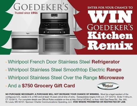 You could win a suite of kitchen appliances and $750 in the Goedeker's Remix Sweepstakes