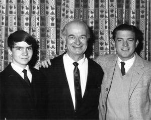 Three Linus Paulings. From left, grandson Linus Fowler Pauling, Linus Pauling and Linus Pauling Jr. 1963.