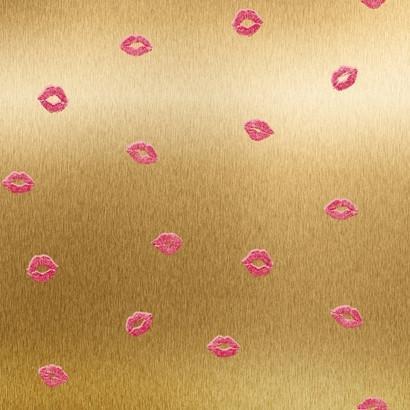 Smooches Wallpaper in Gold and Pink design by York Wallcoverings