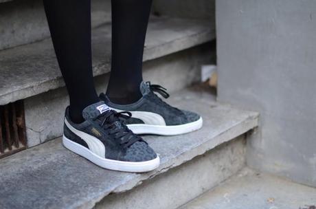 puma suede sneakers low animal black