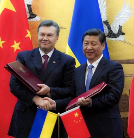 Ukraine and Chinese ink deals in Bejing.