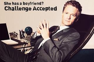 Barney Stinson, she has a girlfriend, challenge accepted