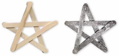 Popsicle Stick Glitter Star