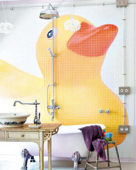 5 Creative Kids Bathroom Ideas Rubber ducky in kids bathroom.