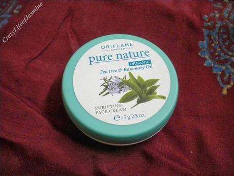 Oriflame Pure Nature Organic Tea Tree & Rosemary Oil Purifying Face Cream