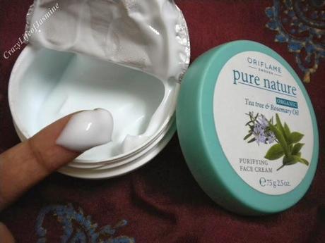 Oriflame Pure Nature Organic Tea Tree & Rosemary Oil Purifying Face Cream