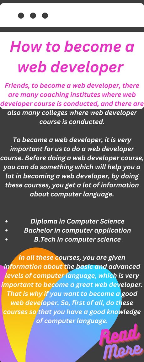 How to Become Web Developer How to Become Web Developer
