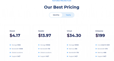 Eleven2 Hosting pricing
