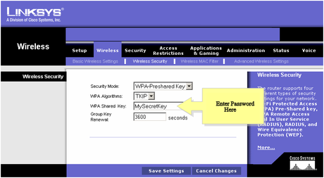 Wireless security1 - How to Change a Router Password 