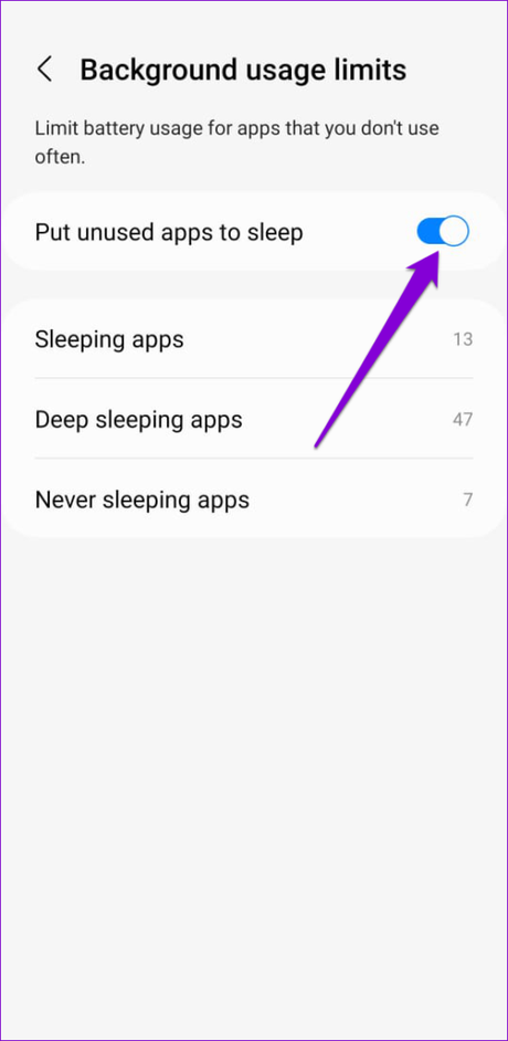 How to Manage Sleeping Apps