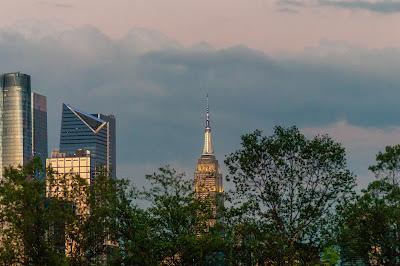 The Empire State Building in the background of three shots taken from the same vantage point (more or less) in Hoboken, NJ